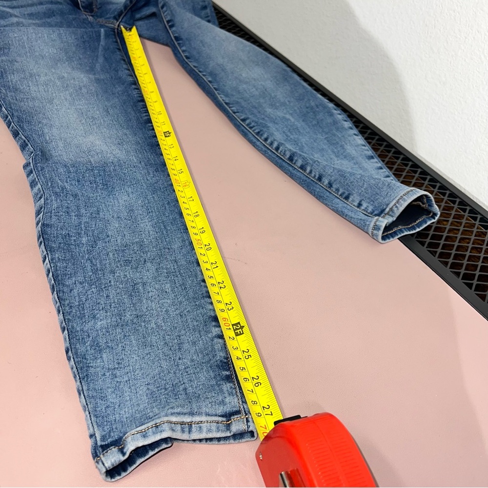 Talbots Jeans Womens 8 Blue Jegging Crop Stretch Denim Cotton Blend‎ Whiskers - Picture 13 of 16